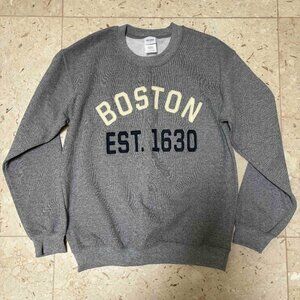 Boston Crewneck Sweatshirt - Gildan Heavy Blend - Gray - Unisex Small